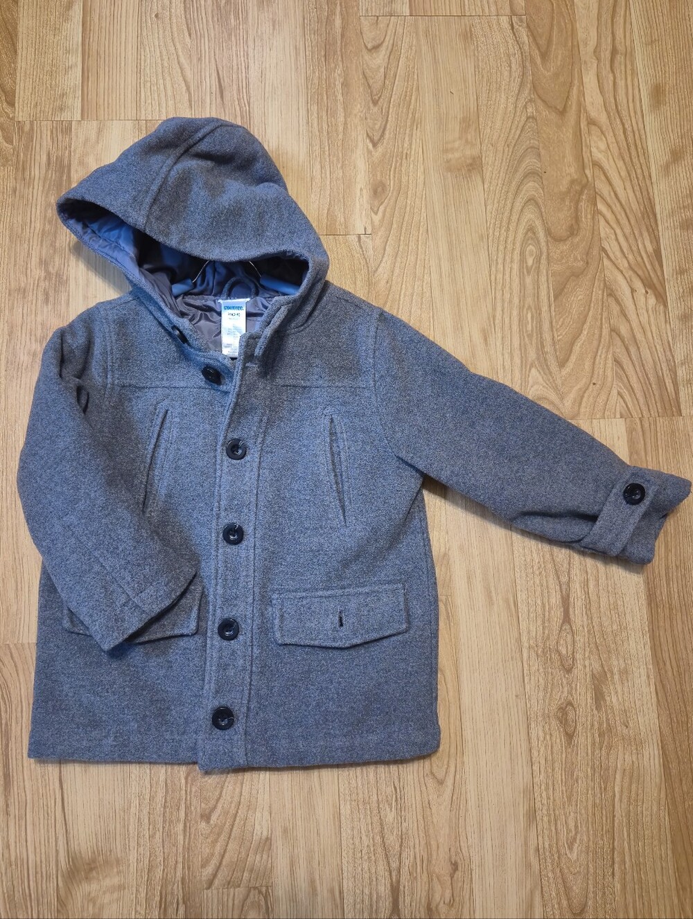 Gymboree Gray Wool Hooded Pea Coat